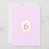 Mooie Unicorn voor lichtroze 6-de-verjaardag Kaart (Achterkant)