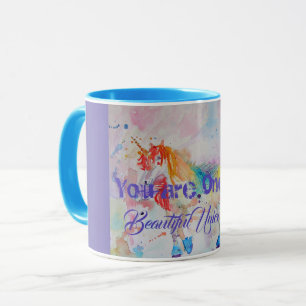 Mooie Unicorn Waterverf kunst Meisjes Dames Mok