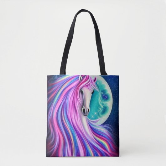 Mooie Unicorns volledig stromende grafische kaart Tote Bag (Voorkant)