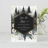 Mooie unieke Enchanted Forest bruiloft Save The Date (Staand voorkant)