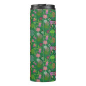 Mooie, unieke, kleurrijke bloemenkat thermosbeker (Achterkant)