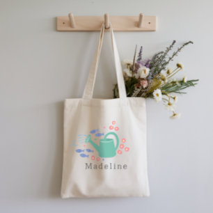 Mooie unieke moderne bloemensproeier tote bag