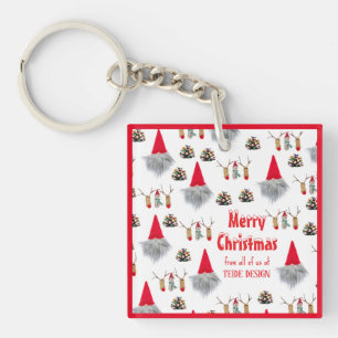 Mooie unieke rode kerst-sleutelhanger cadeau voor sleutelhanger