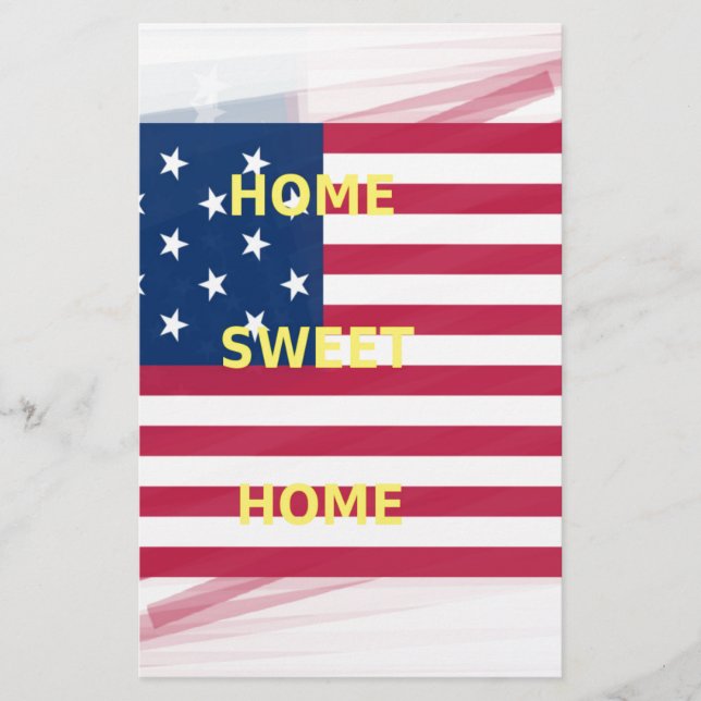Mooie USA Flag Home Sweet Home (Voorkant)