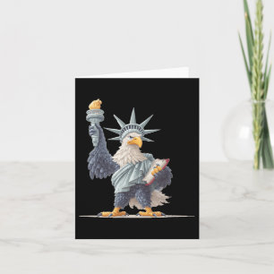Mooie Usa-standbeeldkostuum voor patriottische kle Kaart