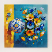 Mooie vaas met bloemen legpuzzel (Horizontaal)