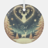 Mooie vader kerstversiering, personaliseren naam glas ornament (Voorkant)