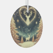 Mooie vader kerstversiering, personaliseren naam glas ornament (Voorkant Rechts)