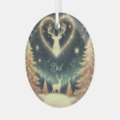 Mooie vader kerstversiering, personaliseren naam glas ornament (Voorkant links)