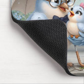 Mooie Vader Vogel & Baby Muismat (Hoek)