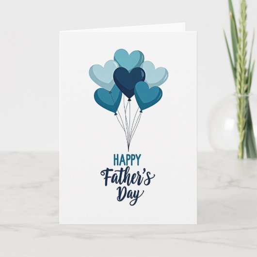 Mooie Vaderdag ballon kunst kaart (Voorkant)