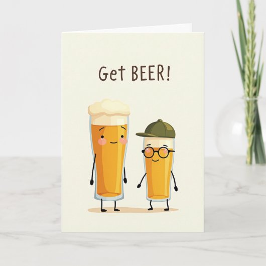 Mooie Vaderdag Bierglazen Kaart (Voorkant)