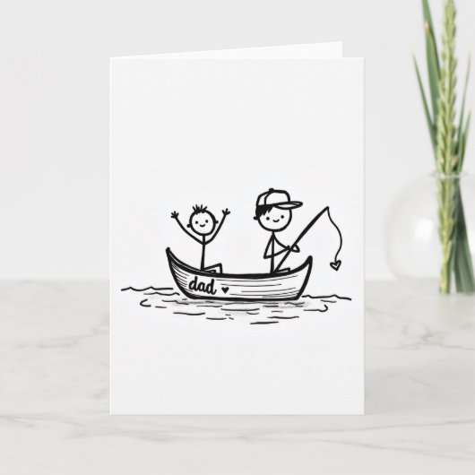 Mooie Vaderdag Bootrit Kaart (Voorkant)