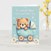 Mooie Vaderdag Cub Carriage kaart (Gele Bloem)