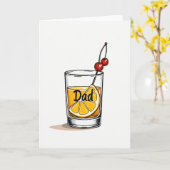 Mooie Vaderdag Drankkaart Kaart (Gele Bloem)