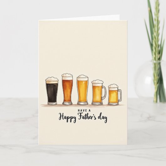 Mooie Vaderdag Drankkaart Kaart (Voorkant)