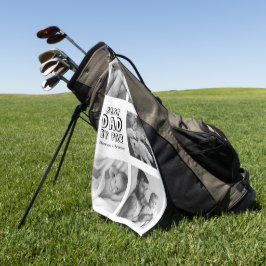 Mooie Vaderdag Fotocollage Golf Handdoek