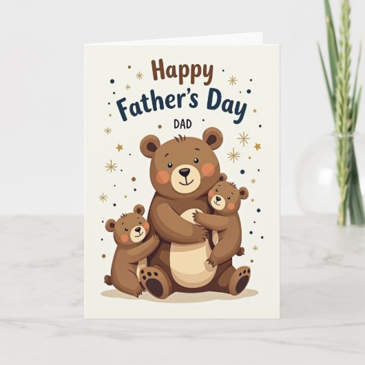 Mooie Vaderdag Knuffelkaart Kaart (Voorkant)