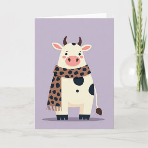 Mooie Vaderdag Koe Kunstkaart Kaart