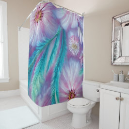 Mooie vaders en bloemen douchegordijn