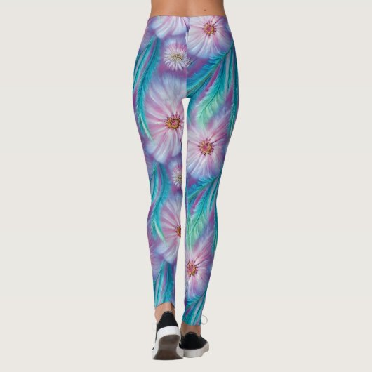 Mooie vaders en bloemen leggings (Achterkant)