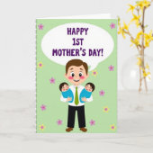Mooie vadersdag baby kaart (Gele Bloem)