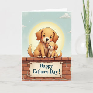 Mooie vadersdag puppen kaart