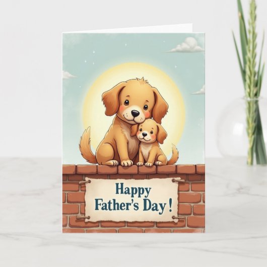 Mooie vadersdag puppen kaart (Voorkant)