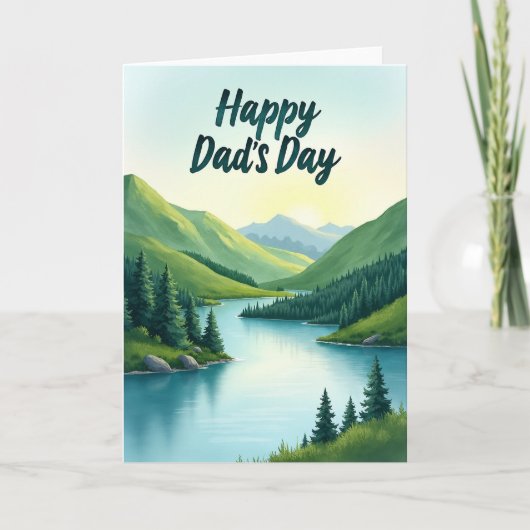 Mooie vadersdag rivier kaart (Voorkant)