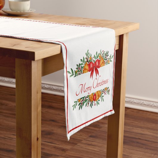 Mooie vakantie banner aangepaste korte tafel loper (Voorbeeld)