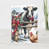 Mooie vakantie Koe met Haan gepersonaliseerd Kaart (Voorkant)