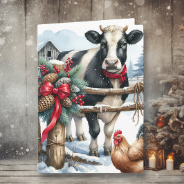 Mooie vakantie Koe met Haan gepersonaliseerd Kaart