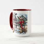 Mooie vakantie Koe met kardinaal gepersonaliseerd Mok (Voorkant links)