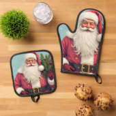 Mooie vakantie ontwerp ovenwant & pannenlap set (Top down)