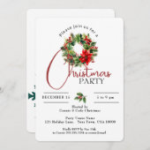 MOOIE VAKANTIEKRANS, KERSTFEEST KAART (Voorkant / Achterkant)