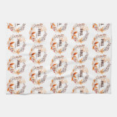 Mooie val bladeren patroon | Herfst Vibes White Theedoek (Horizontaal)