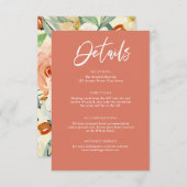 Mooie val bruiloft details kaart (Voorkant / Achterkant)