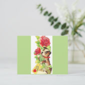 Mooie  Valentijn Boston Terrier Puppy Feestdagenkaart (Staand voorkant)