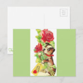 Mooie  Valentijn Boston Terrier Puppy Feestdagenkaart (Voorkant / Achterkant)