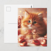 Mooie Valentijn Kitten Briefkaart (Voorkant / Achterkant)