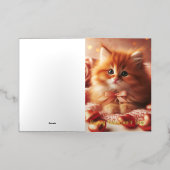 Mooie Valentijn Kitten Briefkaart (Buiten Laag)