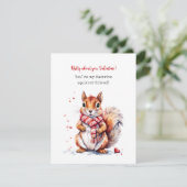 Mooie Valentijns kaart met eekhoorn voor kinderen (Staand voorkant)