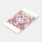 Mooie Valentijns Roze Zwaan Post-It Notities  Post-it® Notes (Schuin)