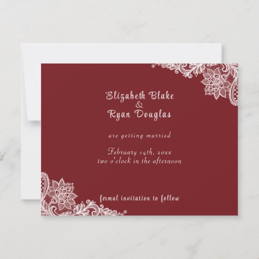 Mooie Valentijnsdag bloembladeren harten Save The Date (Achterkant)