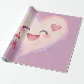 Mooie Valentijnsdag Hart Inpakpapier (Uitgerold)