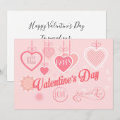 Mooie Valentijnsdag Modern design Boho Feestdagenkaart (Voorkant / Achterkant)