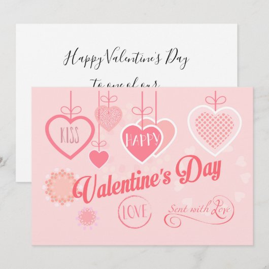 Mooie Valentijnsdag Modern design Boho Feestdagenkaart (Voorkant / Achterkant)