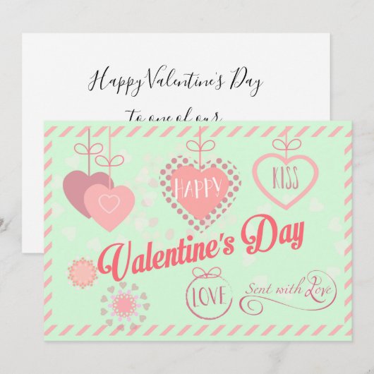 Mooie Valentijnsdag Modern design Boho Feestdagenkaart (Voorkant / Achterkant)