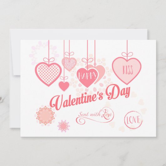 Mooie Valentijnsdag Modern design Boho Feestdagenkaart (Voorkant)