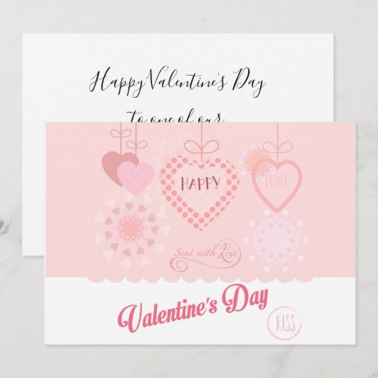 Mooie Valentijnsdag Modern design Boho Feestdagenkaart (Voorkant / Achterkant)